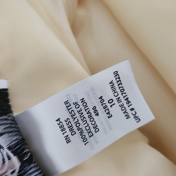 Rare Editions Pale Yellow Lace Paery Dress Size 10 - Picture 6 of 10